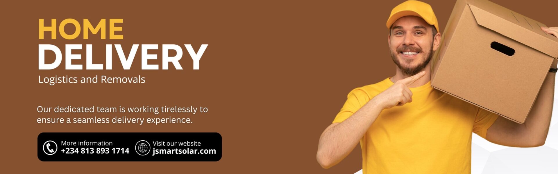 Yellow and White Modern Delivery Facebook Ad - 1